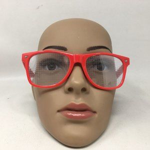 Elite Wear Diffraction Rave Glasses, Red Frame Unisex